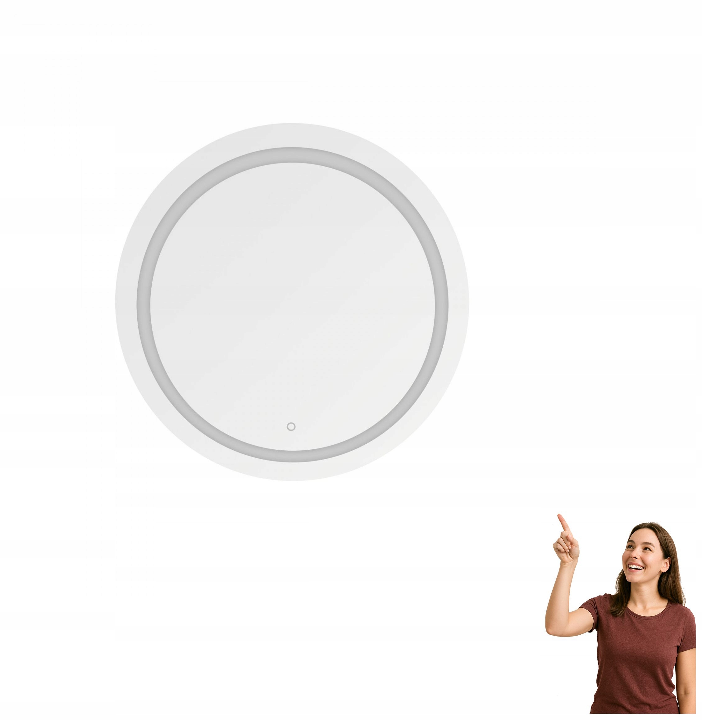 Okrúhle kúpeľňové zrkadlo s Led podsvietením 36W Zrkadlo D2338-80 Zuma Lin