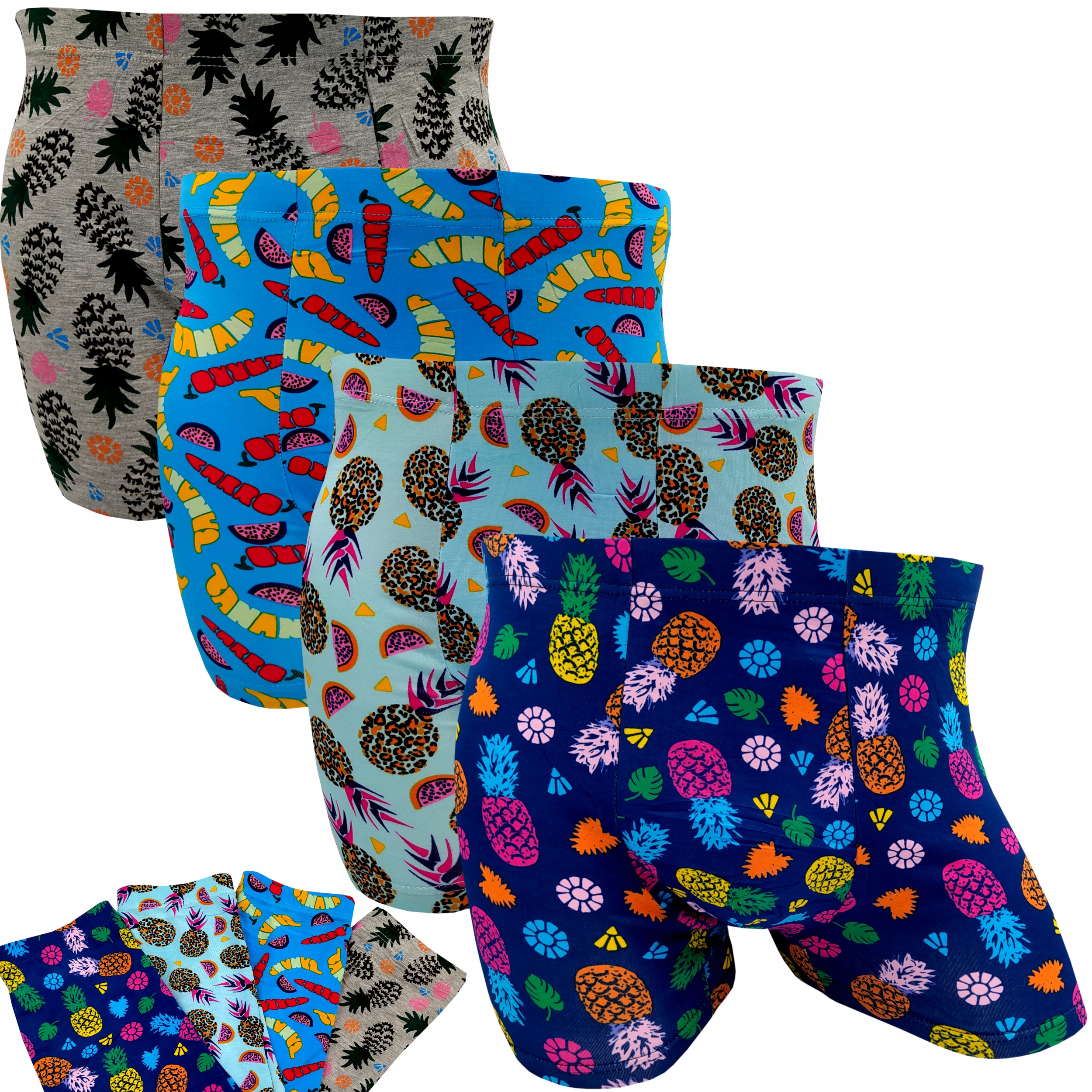 

4X Kolorowe Bokserki Męskie Pesail