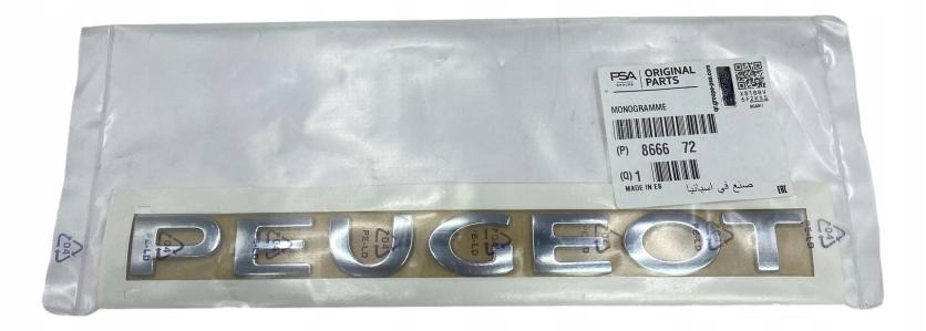 

866672 Emblemat Napis Tył Oe Psa 3008 5008 09-17