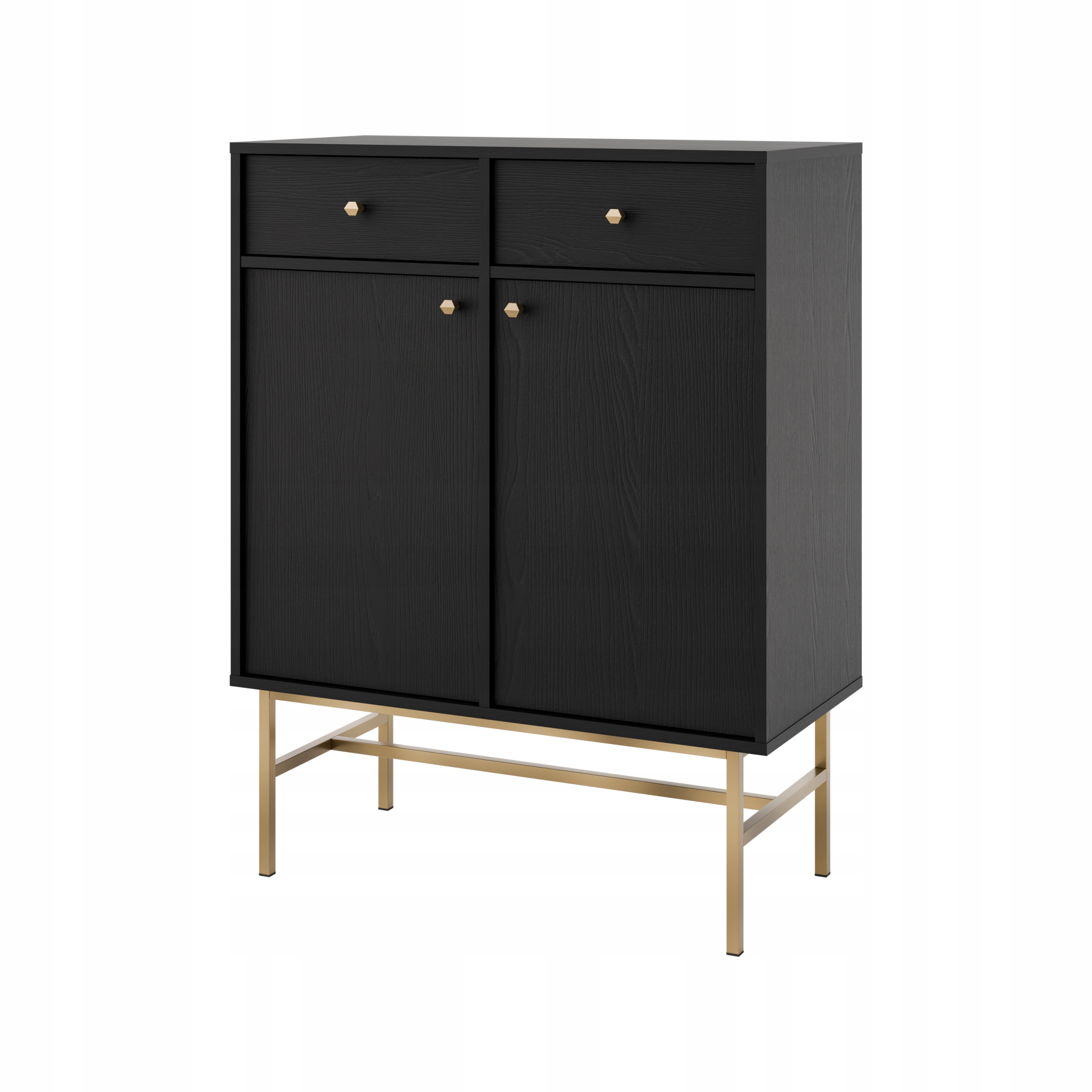 Komoda s zásuvkami do obývacího pokoje Sakai 3 2F 2S T826 Černá