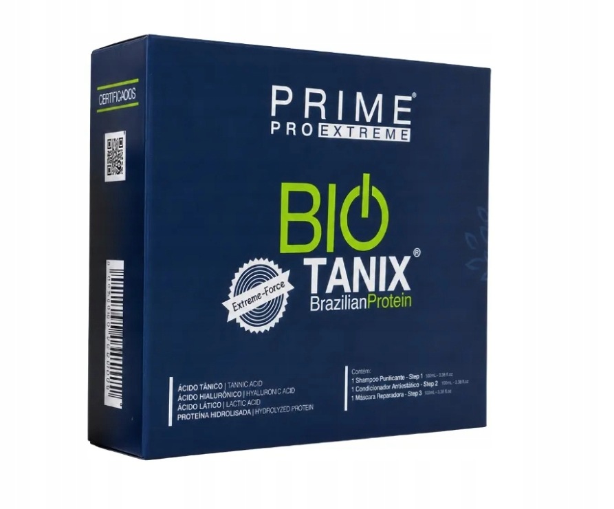 Prime Bio Tanix Brazilian Zestaw Wygładzający Do Włosów 3W1 Nanoplastia