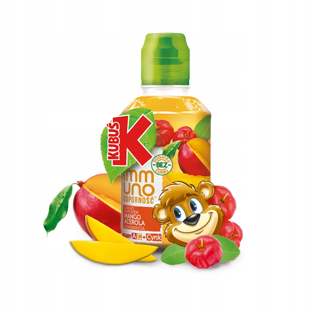 Sok Kubuś immuno Mango acerola dla dzieci cynk 6x200ml Pojemność 200 ml