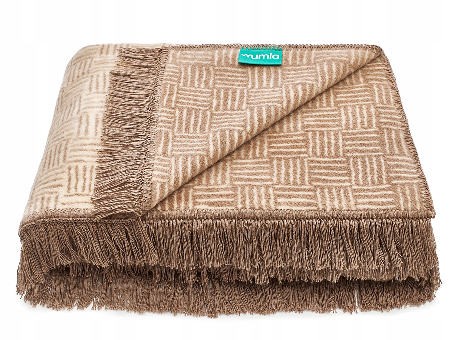 Béžová bavlněná deka Tangle 150x200 cm Mumla