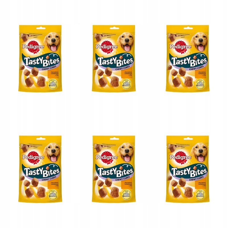 Pedigree Tasty Bites Chewy Cubes 130g X6