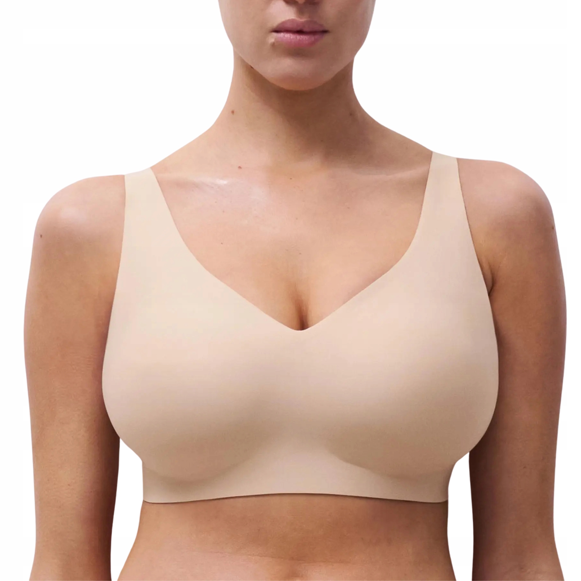 Podprsenka Top pohodlná podprsenka bez kostic Chantelle Softstretch Power béžová M