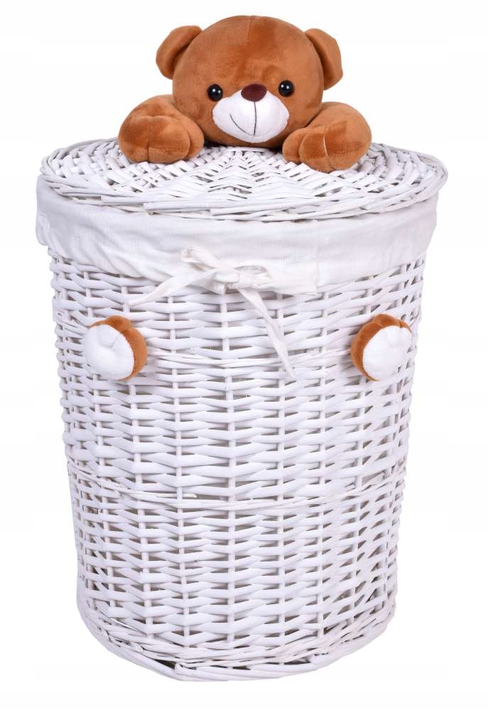 

Kosz Pojemnik Wiklinowy Na Zabawki Pranie Miś 40L