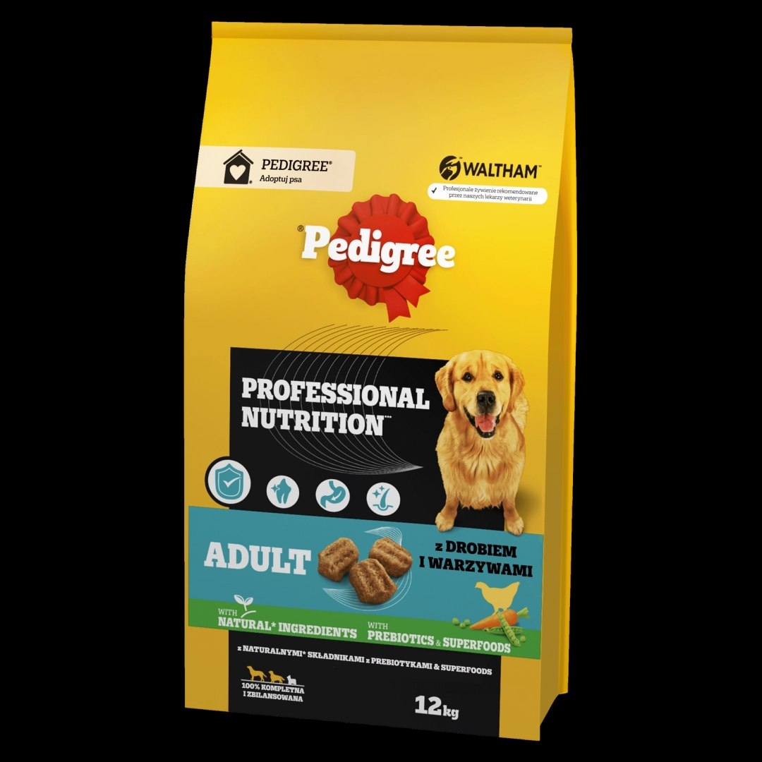 Pedigree Adult Professional Nutrition Drůbež a zelenina 12 kg