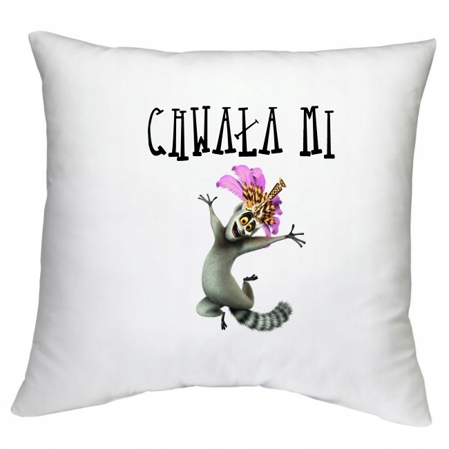 PODUSZKA KRÓL JULIAN CYTAT MADAGASKAR WZORY Materiał wypełnienia inne