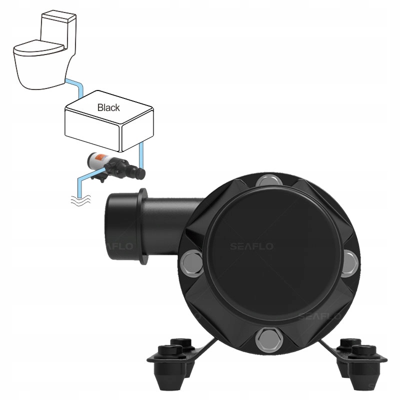 POMPA DO TOALET JACHTOWYCH MACERATOR 45l/min-04108 Marka Seaflo