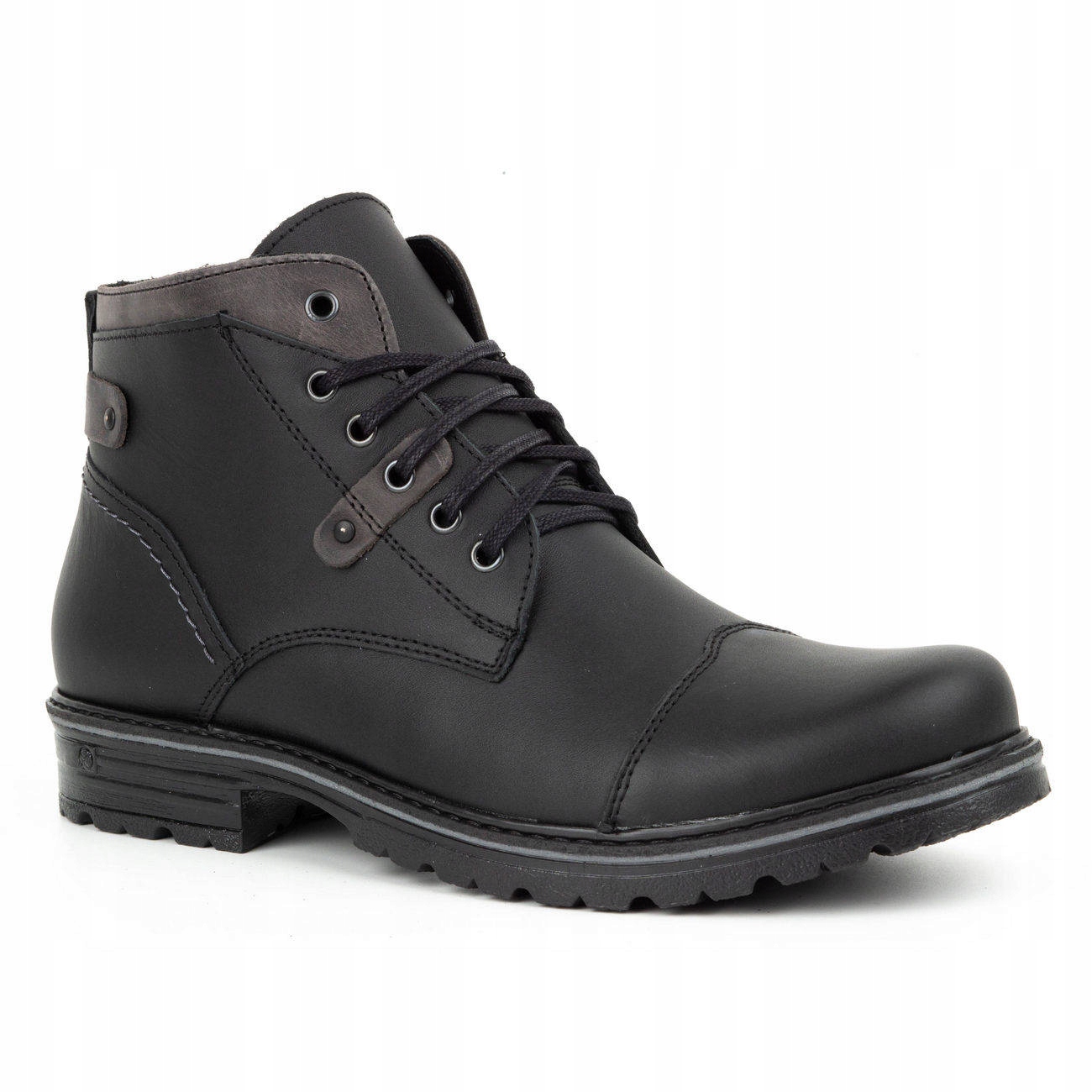 

Buty Ocieplane Zimowe Polskie Skóra C15s czarne 42