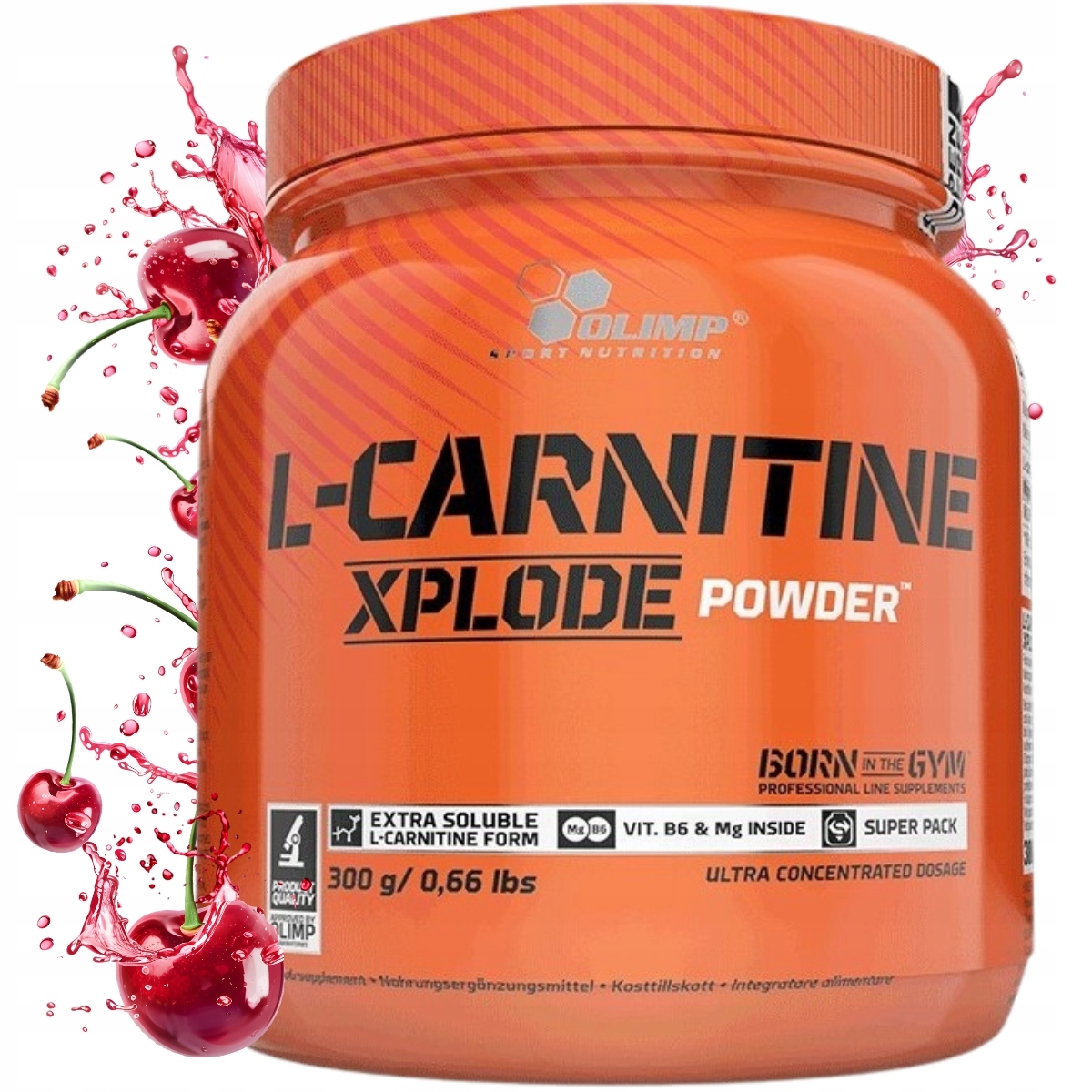 Olimp L-Carnitine Xplode 300 g L-karnitin Redukce Třešňový Spalovač