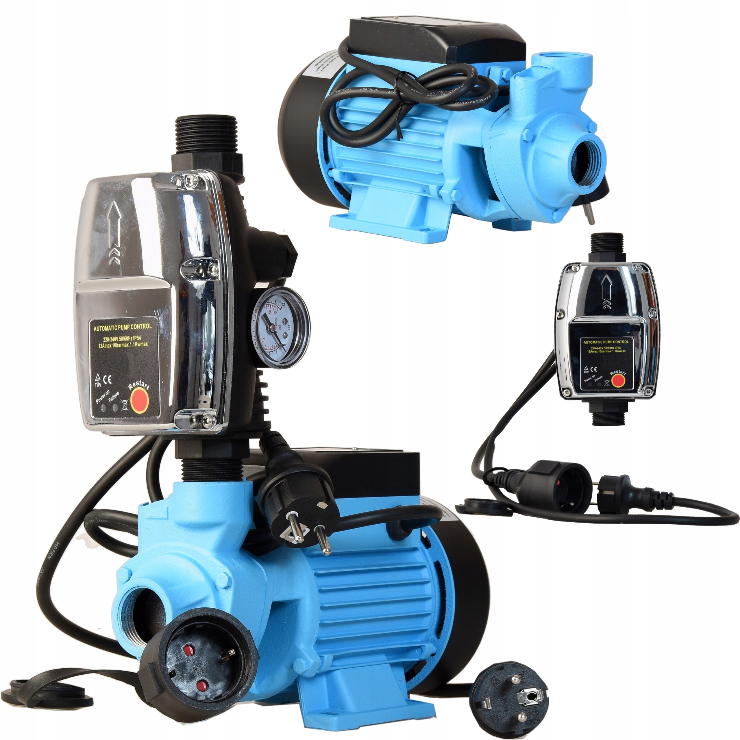 Hydroforová Pumpa Na Vodu Qb 60 2100 l/h Automat Riadiaci Prevádzku Čerpadla CSK5