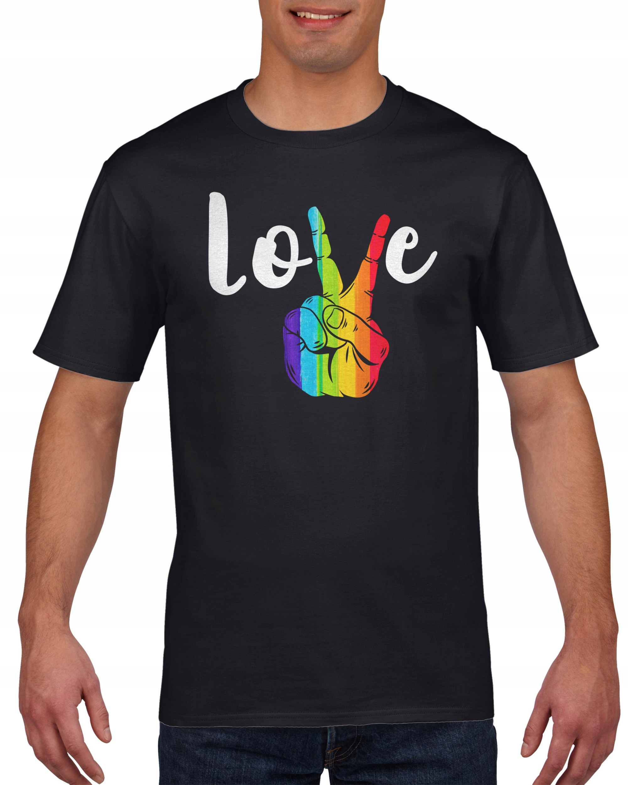 

Koszulka męska Peace Love Lgbt L