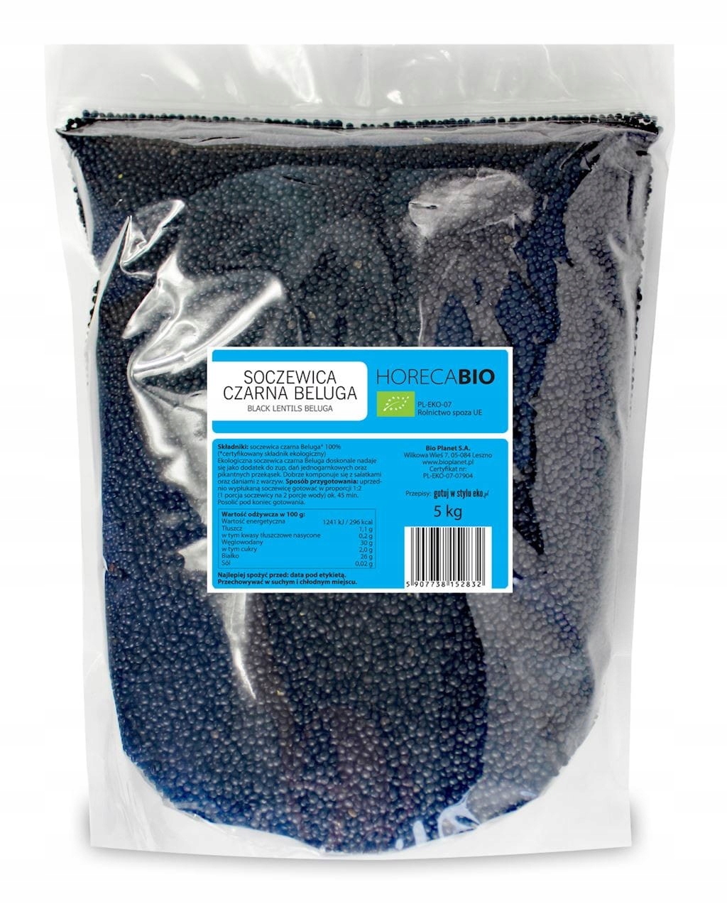 Čočka Černá Beluga Bio 5 kg Horeca (bio Planet)