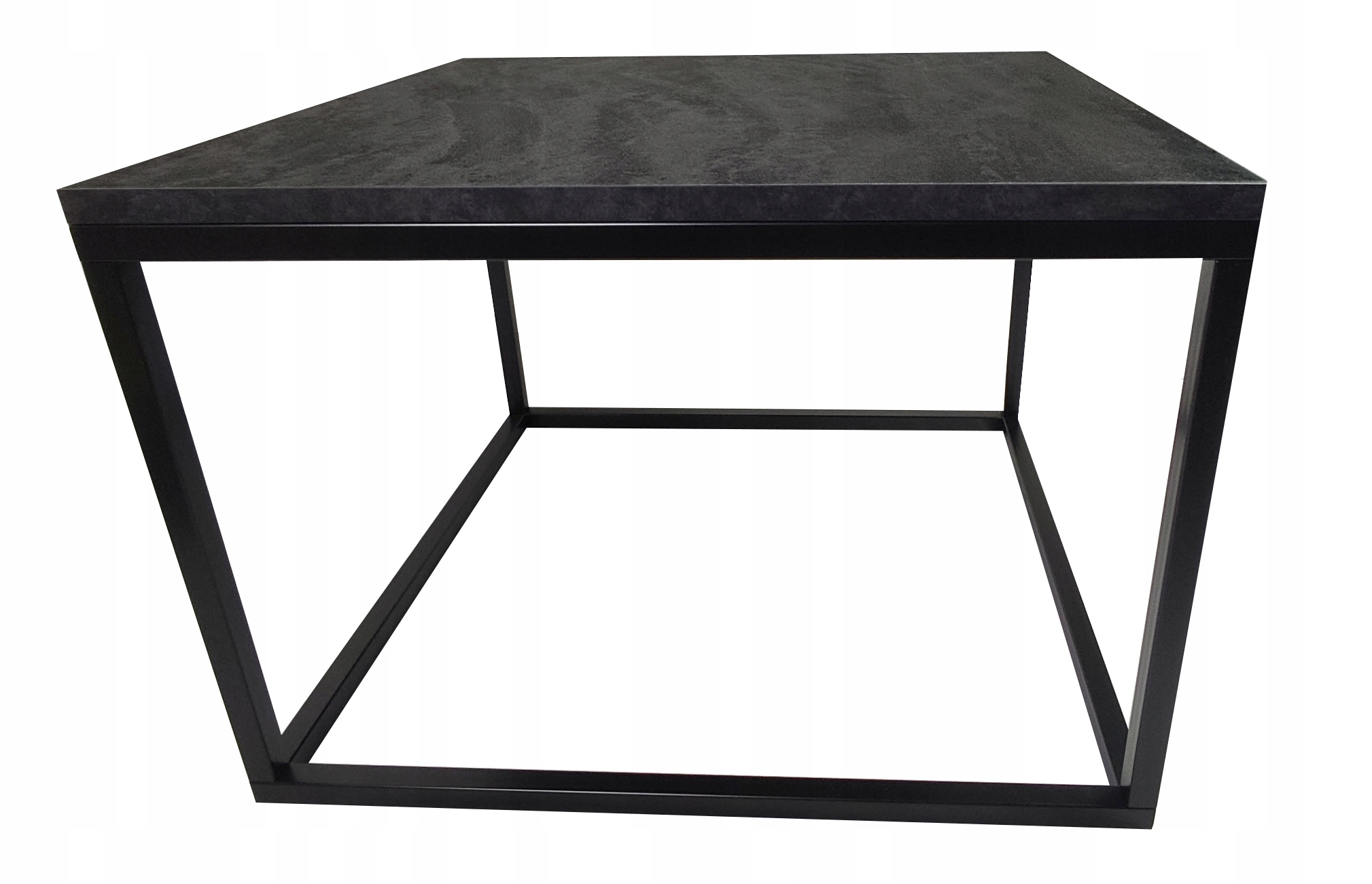 Kávový stolek loft kovový černý Beton 60x60