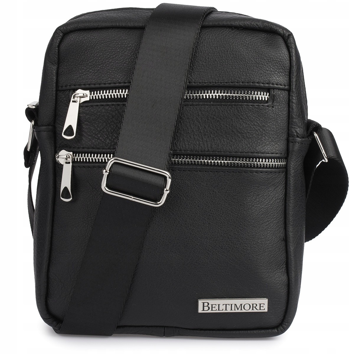 Pánská kožená taška přes rameno černá Beltimore premium reportovka G22