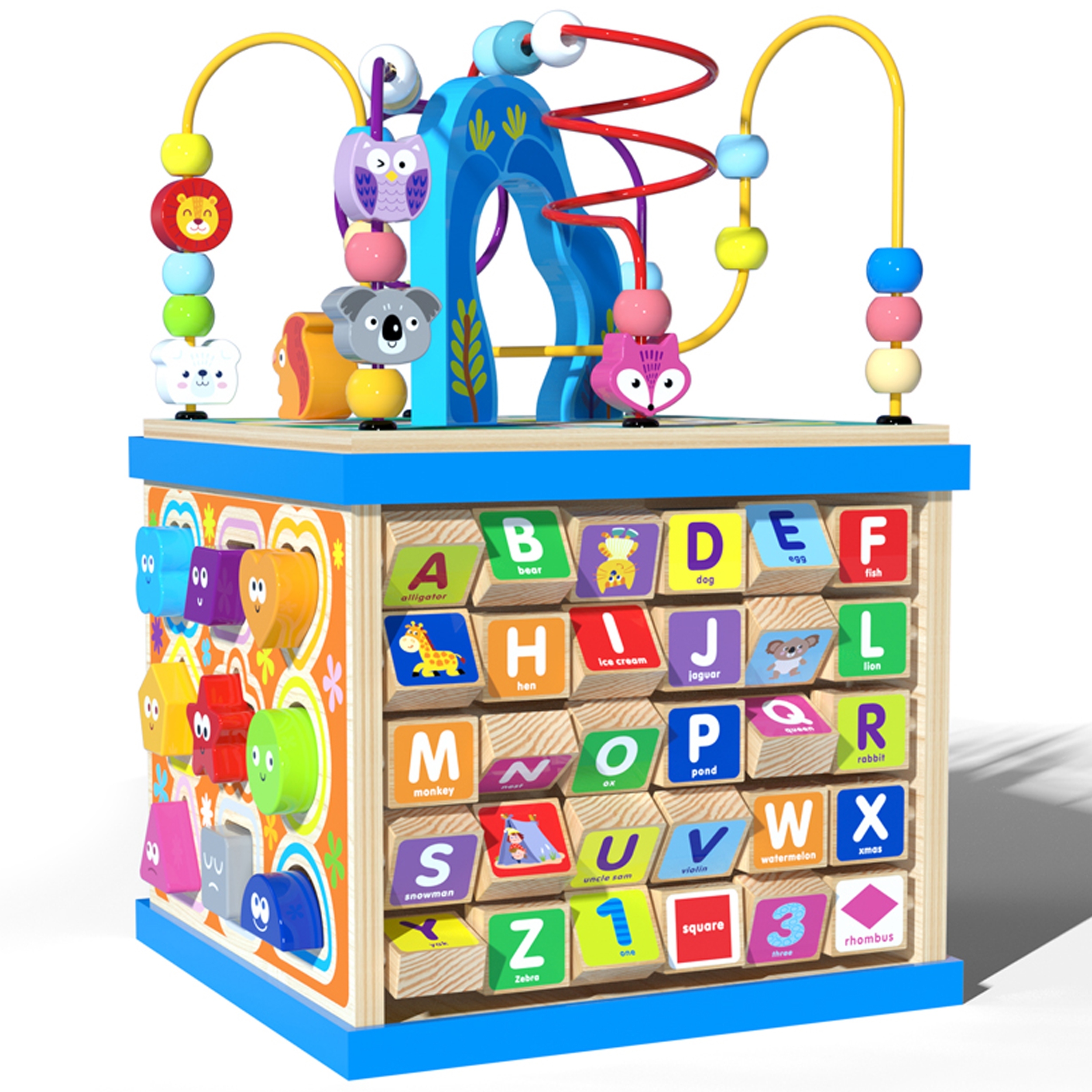 

Drewniana Kostka Edukacyjna Sorter Alfabet 930