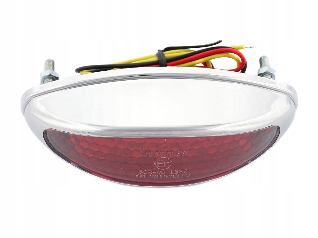 TYLNA LAMPA TYŁ LED CZERWONA CHROM HOMOLOGACJA E11 Dopasowanie do pojazdu produkt uniwersalny