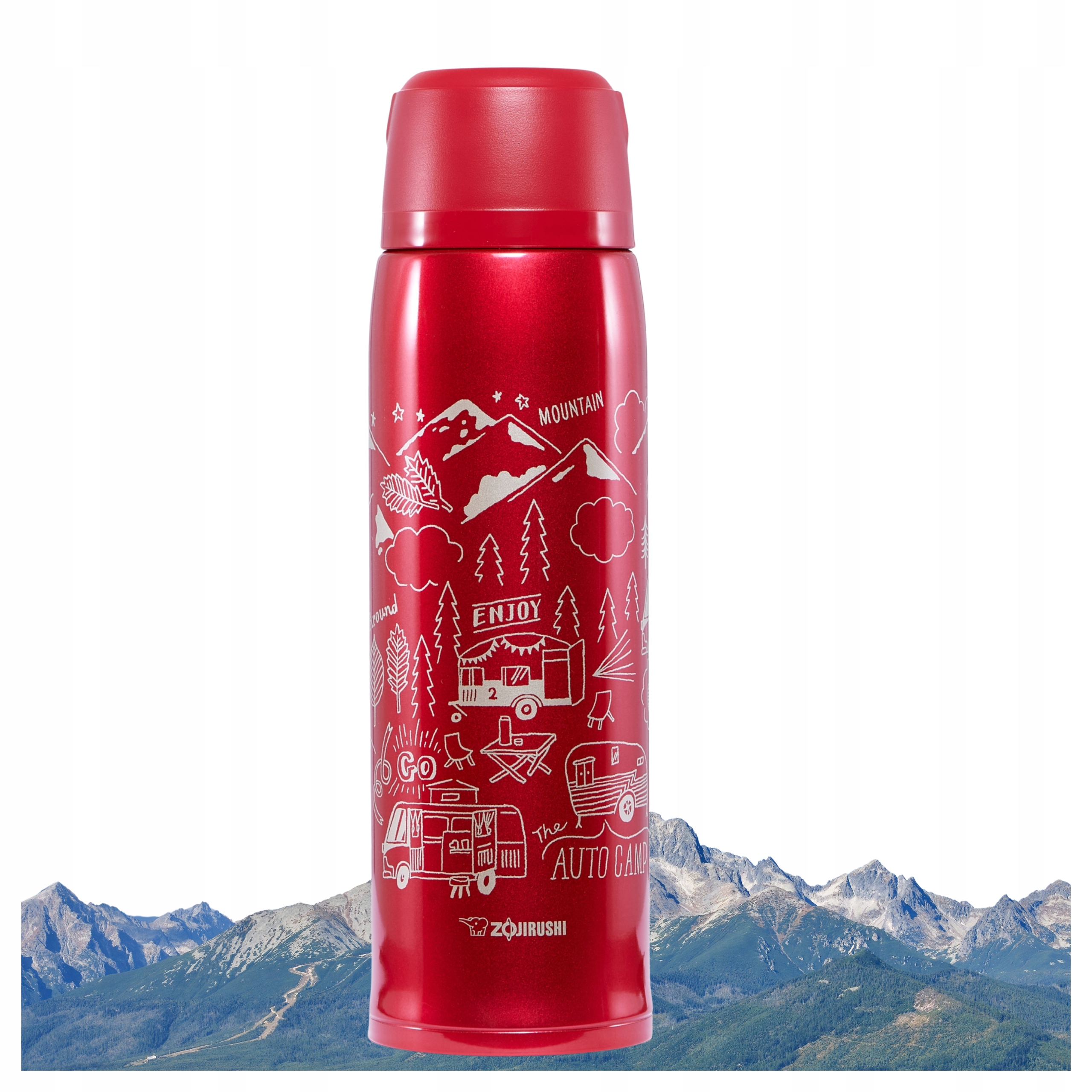 Termos na Herbatę Kawę z Kubkiem Solidny Zojirushi SJ-JS10 czerwony 1L