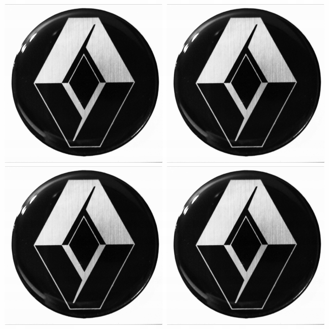 EMBLEMAT LOGO ZNACZEK SREBRNE-CHROM 3D Renault 50' Marka Renault