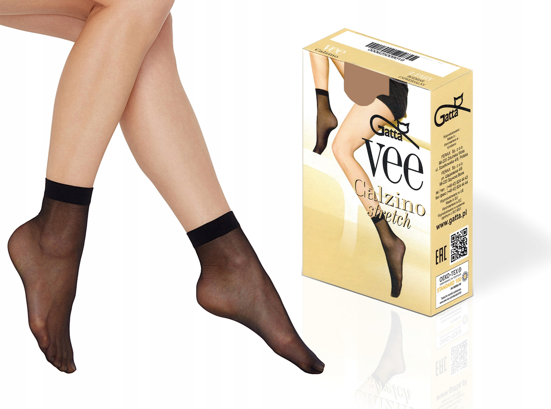 

Gatta skarpetki matowe Vee, stretch, 2 pary, beige