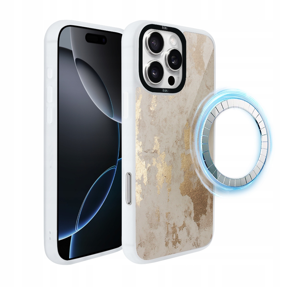 Pouzdro pro iPhone 16 Pro Max Ibizu DropGuard Matt s MagSafe, šampaňské zlato