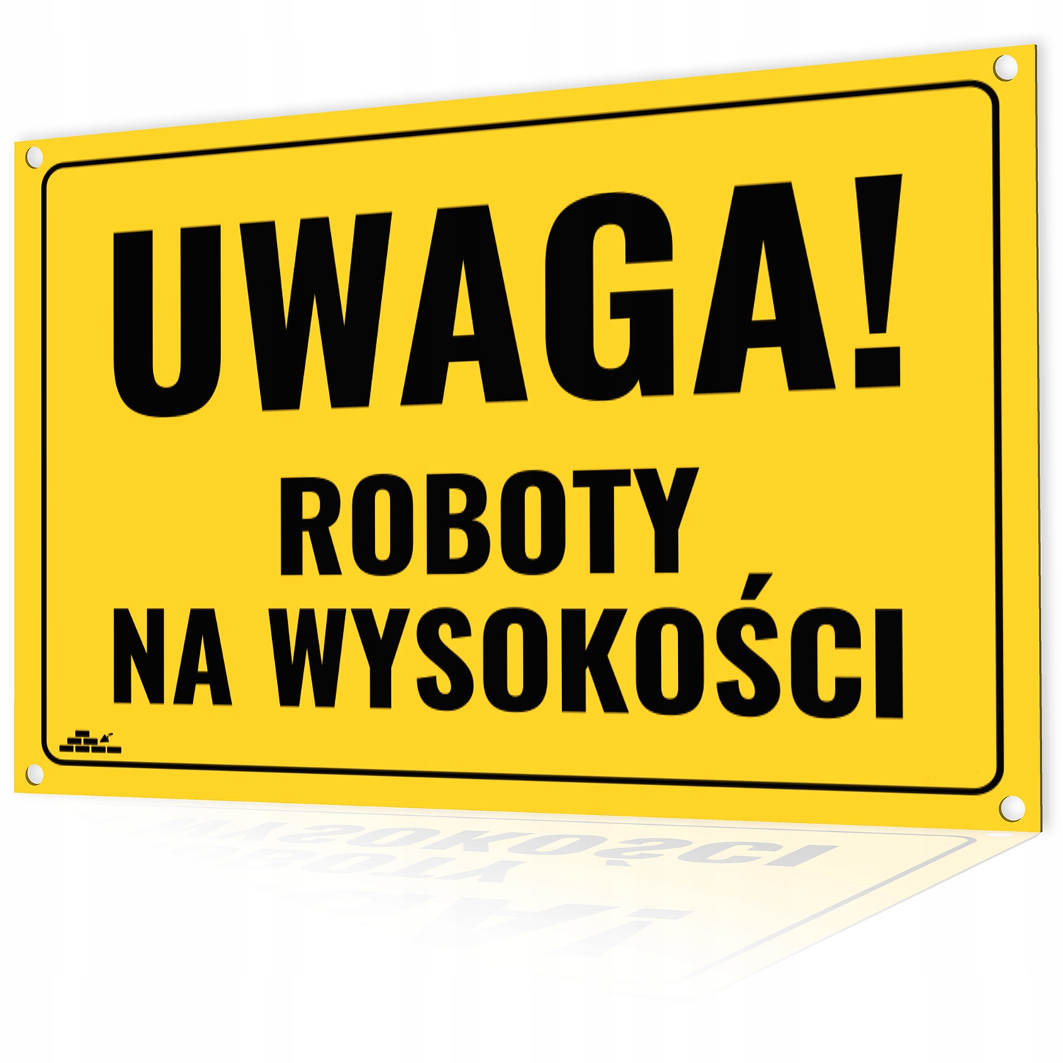 TABLICA BUDOWLANA TABLICZKA ROBOTY NA WYSOKOŚCI BUDOWLANA 350x250