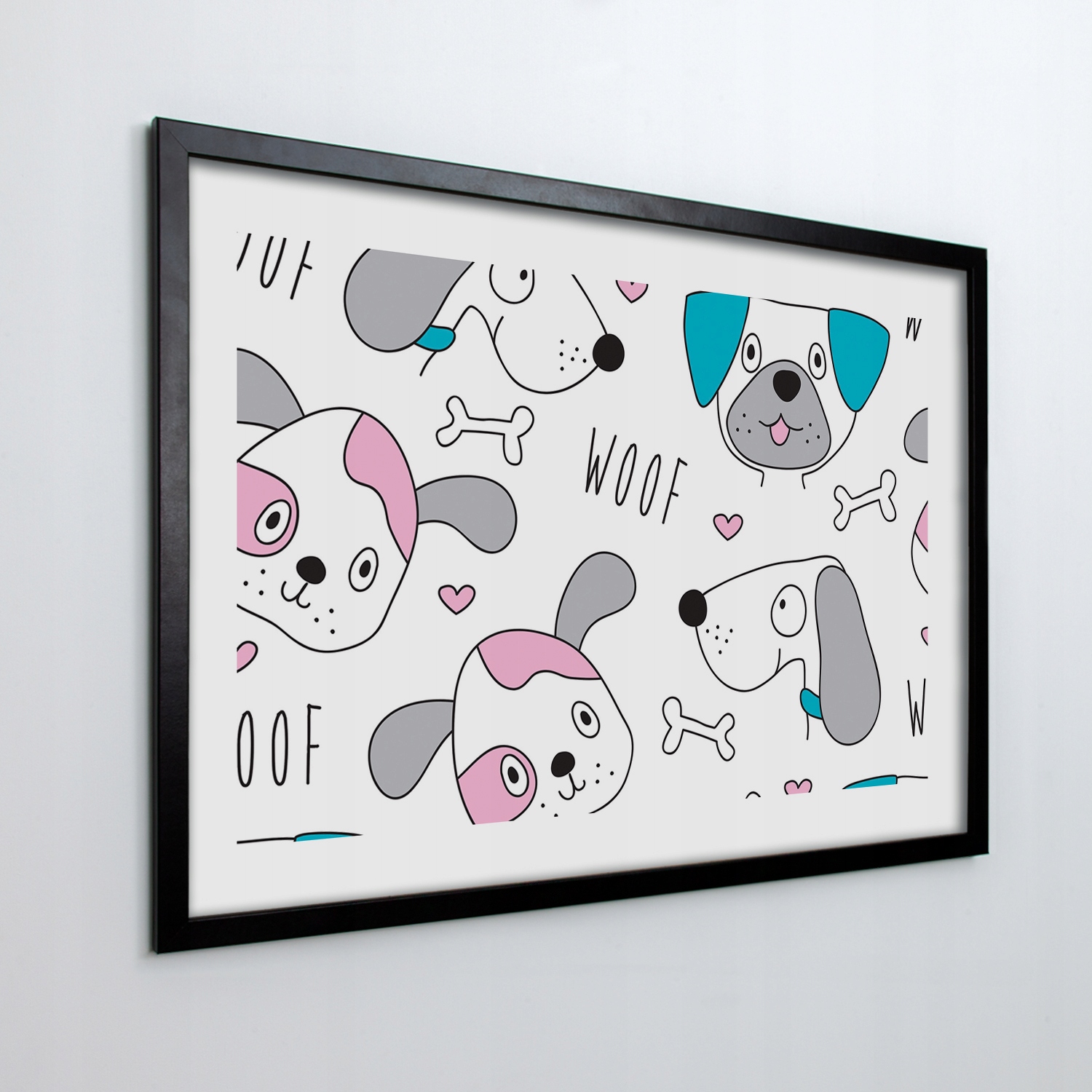 Obraz v ráme na stenu Psy hlavy kosti 100x70 cm