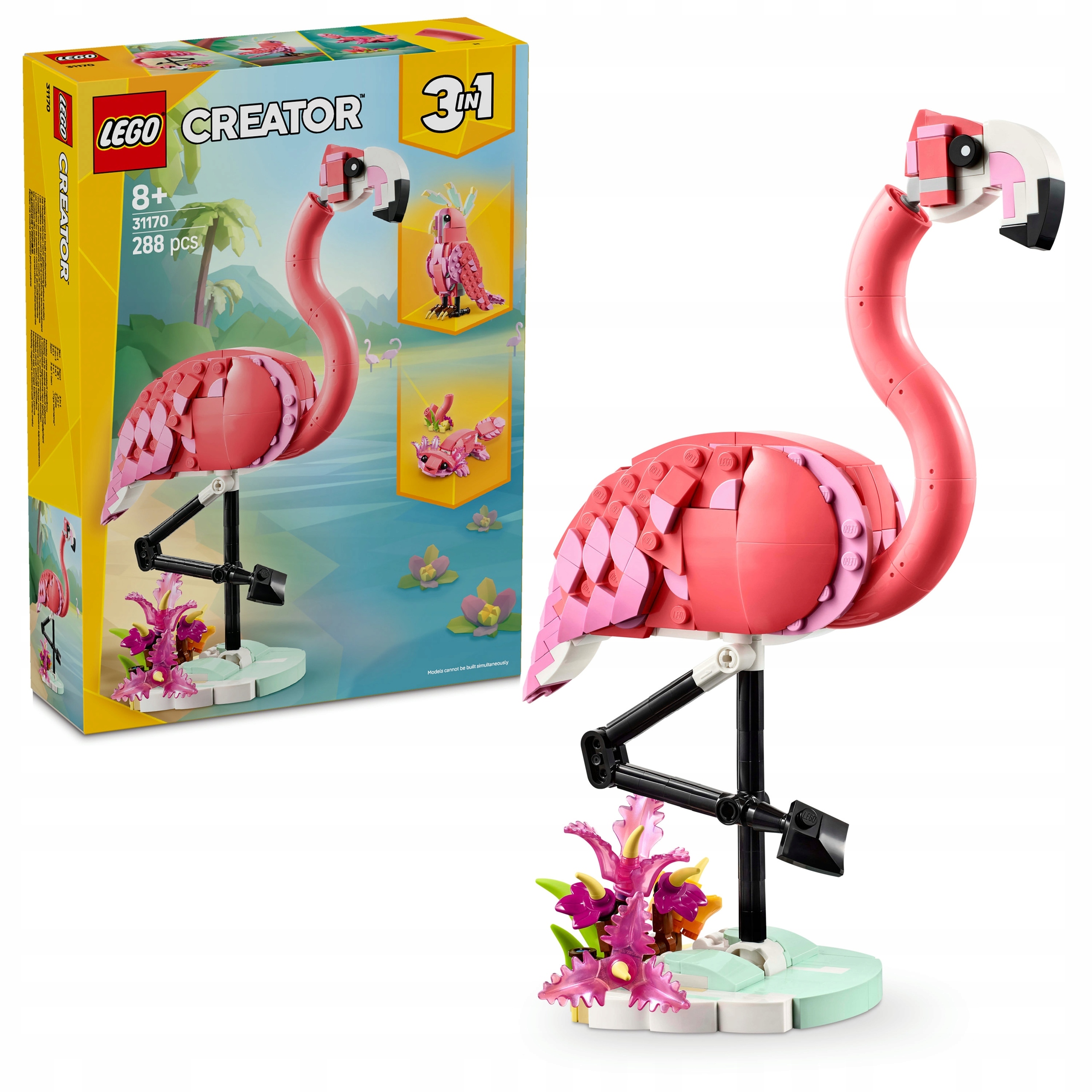 LEGO 31170 CREATOR 3 w 1 RÓŻOWY FLAMING 8+ 288 ELEMENTÓW