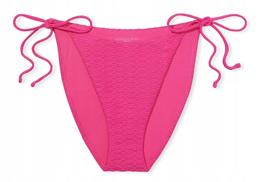 Plavkové kalhotky Victoria's Secret se zavazováním, růžové, velikost S
