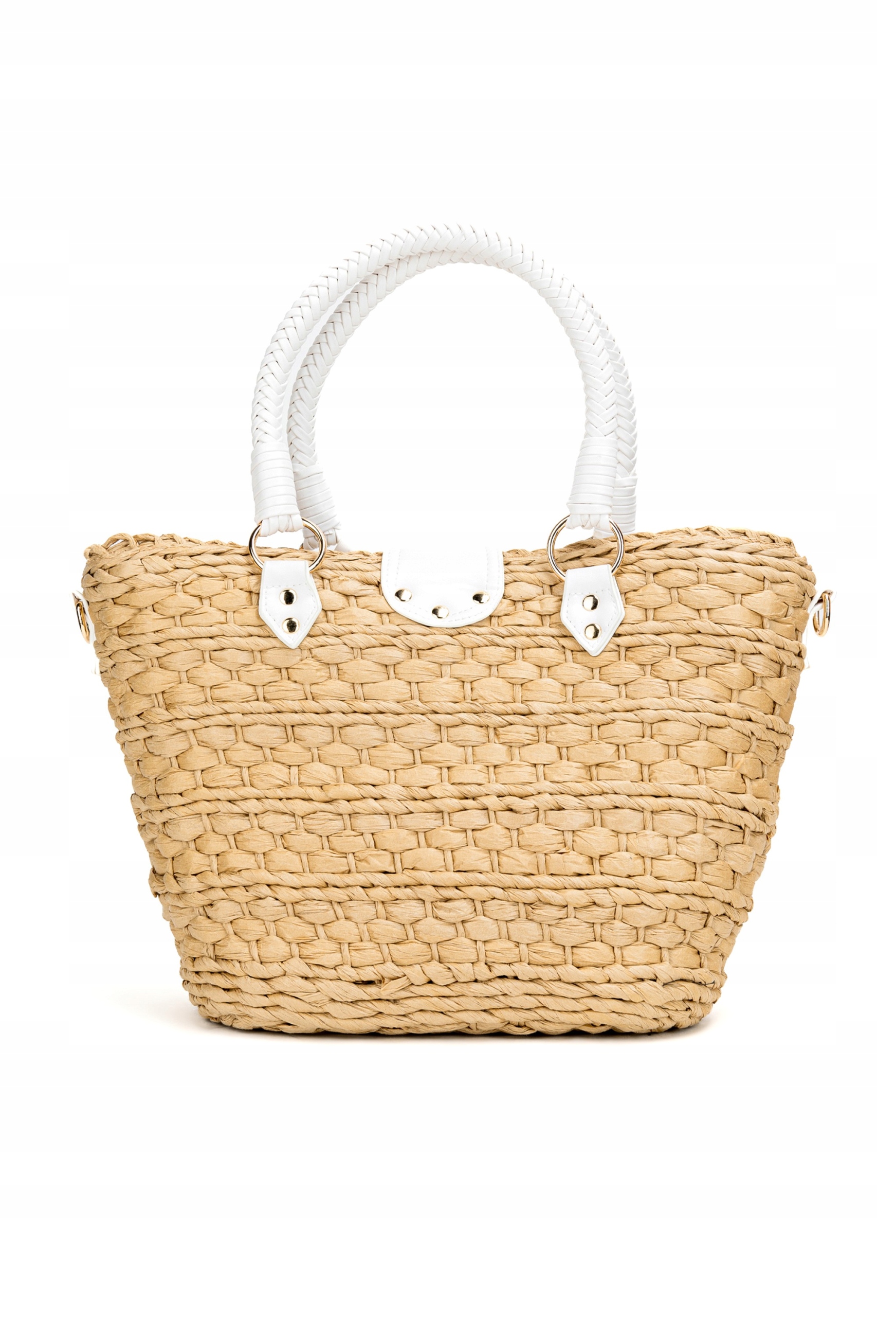 DAMSKA PLECIONA TOREBKA KOSZYK NOBO Z KLAPKĄ BIAŁA MIEŚCI A5 Kod producenta BAGX160-K000