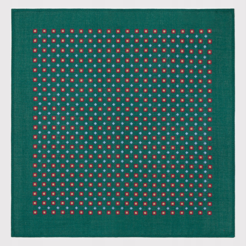 Zelený pánský kapesníček s mikrovzorkem Pako Lorente One Size