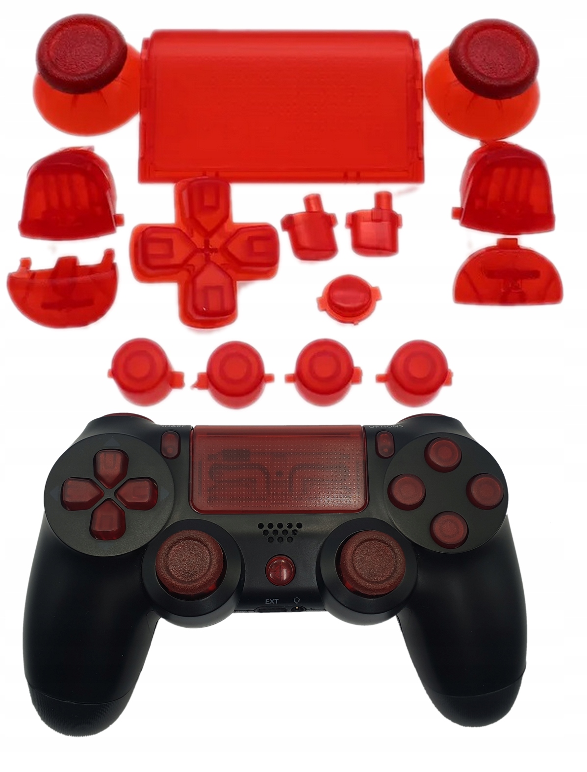 ZESTAW PRZYCISKÓW PRZYCISKI + GRZYBKI I ZAŚLEPKA DO PADA PS4 JDS 040 050