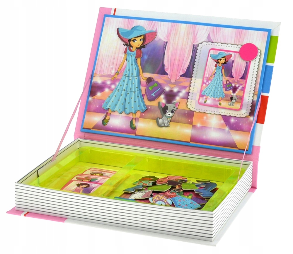 KSIĄŻKA MAGNETYCZNA UKŁADANKA PUZZLE MODA Wiek dziecka 3 lata +