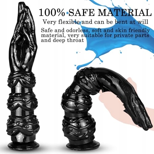 XXL DILDO Analny Korek 36cm Czarny Z Przyssawką Dla Kobiet i Mężczyzn — miniatura 2