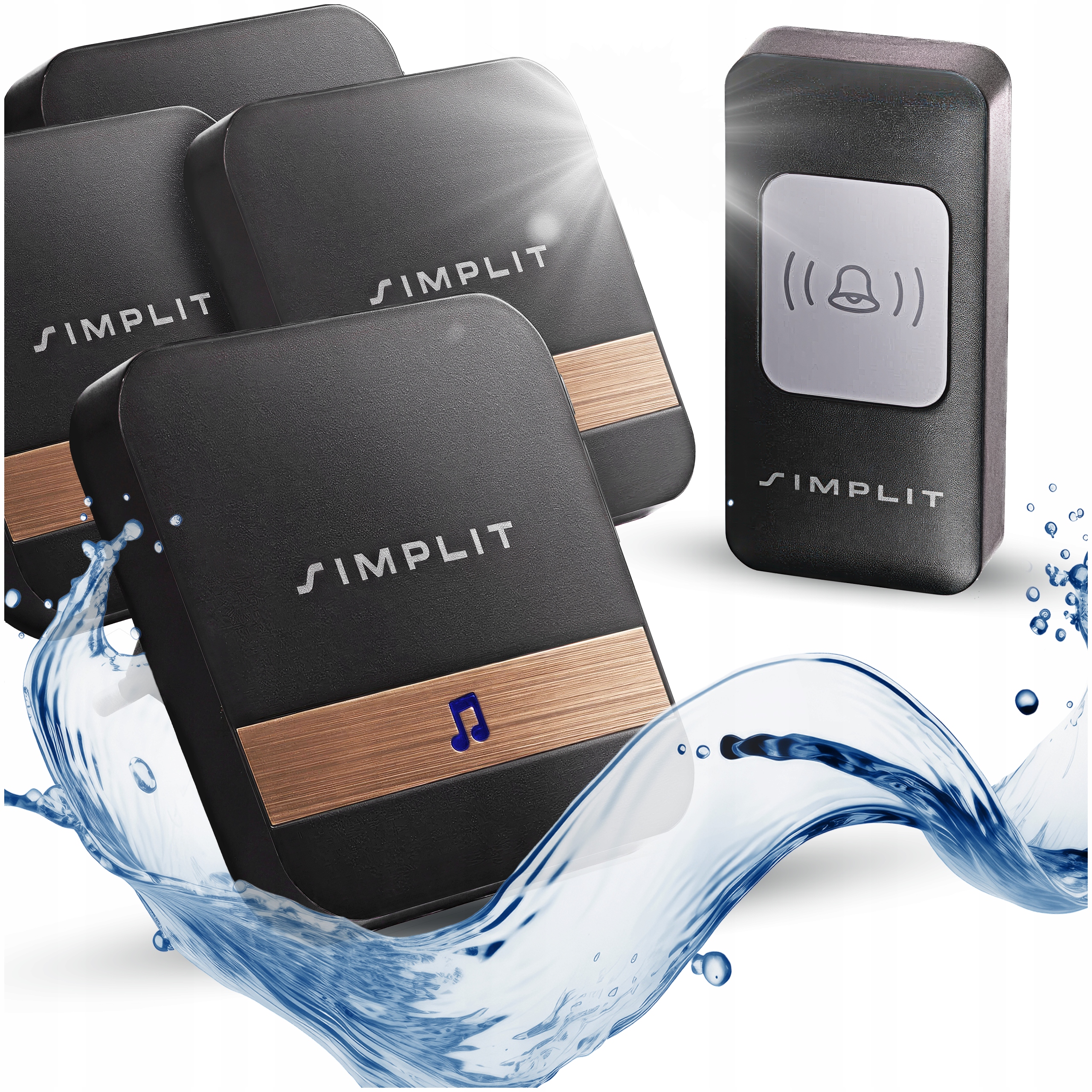 Bezdrôtový Zvonček Simplit Vodotesný X4 Vysielač IP44