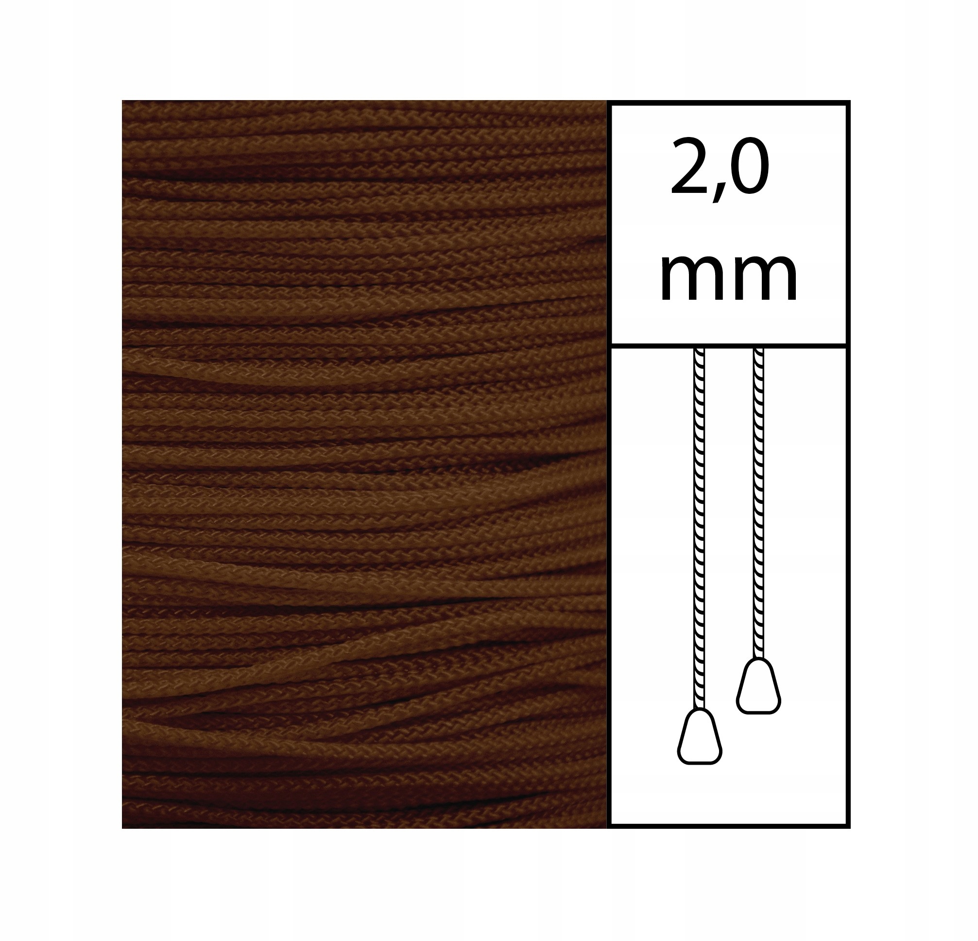 

Sznurek 2,0 mm do żaluzji Orzech 10 mb