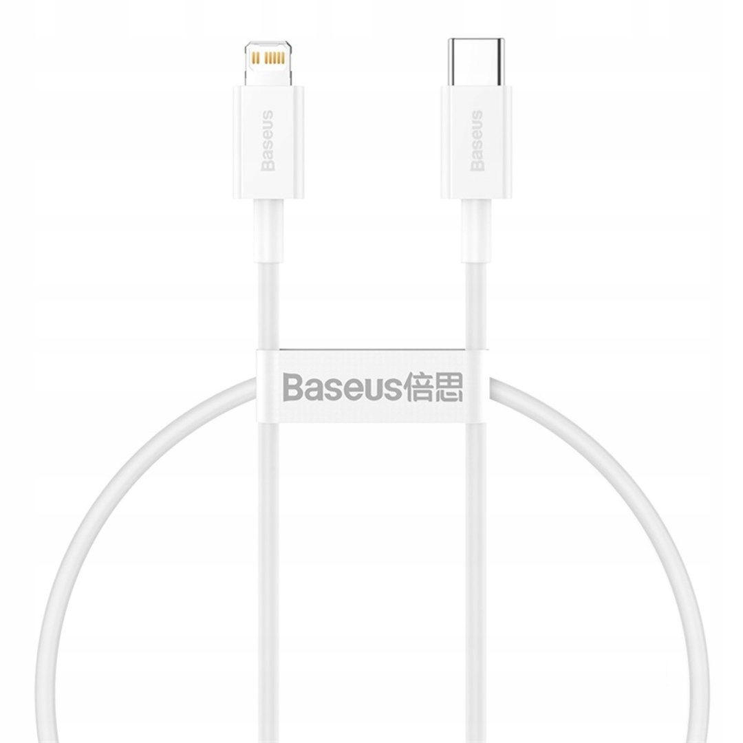 Kabel przewód Usb-c iPhone Lightning Superior Series 20W Pd 25cm biały