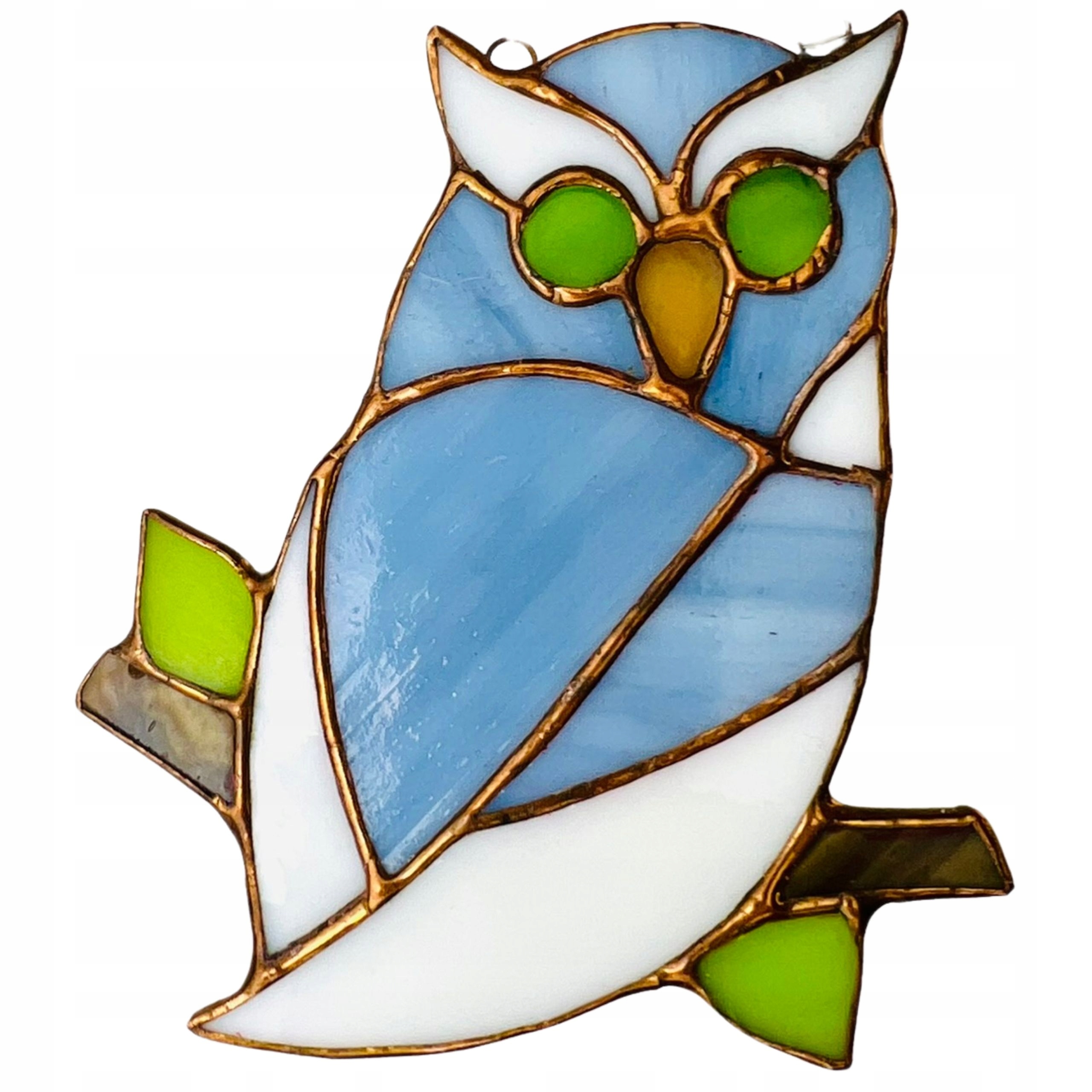 Dekorativní Sowa vitráž ručně vyrobená vitráž Tiffany skleněná