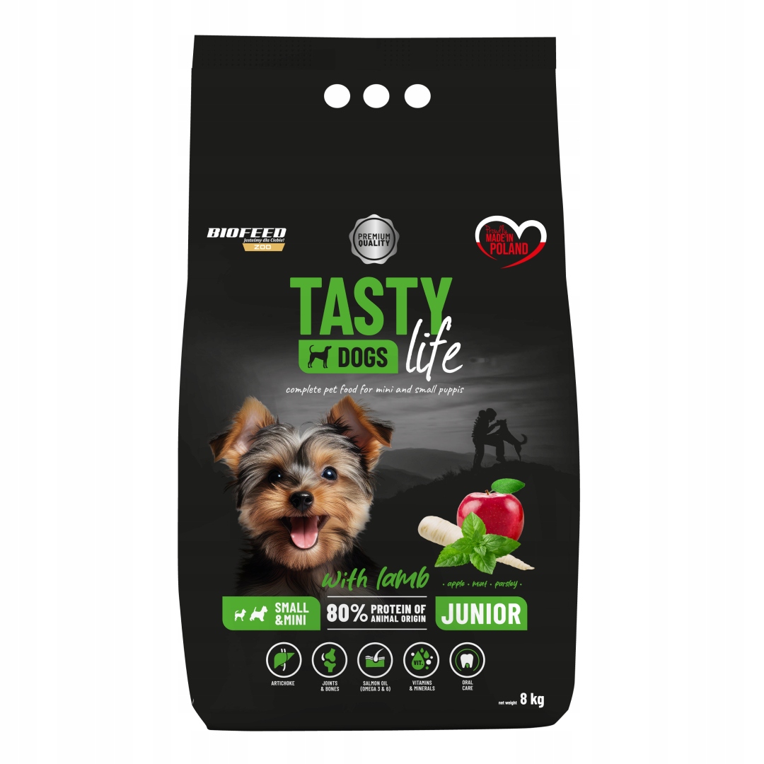 Tasty Dogs Life Junior Jehněčí 8 kg Suché Krmivo pro štěňata malých plemen
