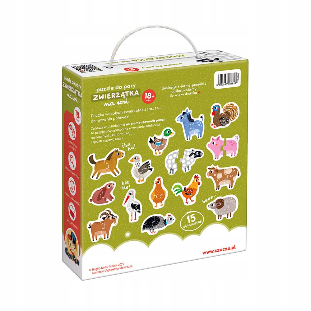 Czuczu Puzzle do pary - Zwierzątka na wsi 18m+ Czu Kod producenta 5902983491811