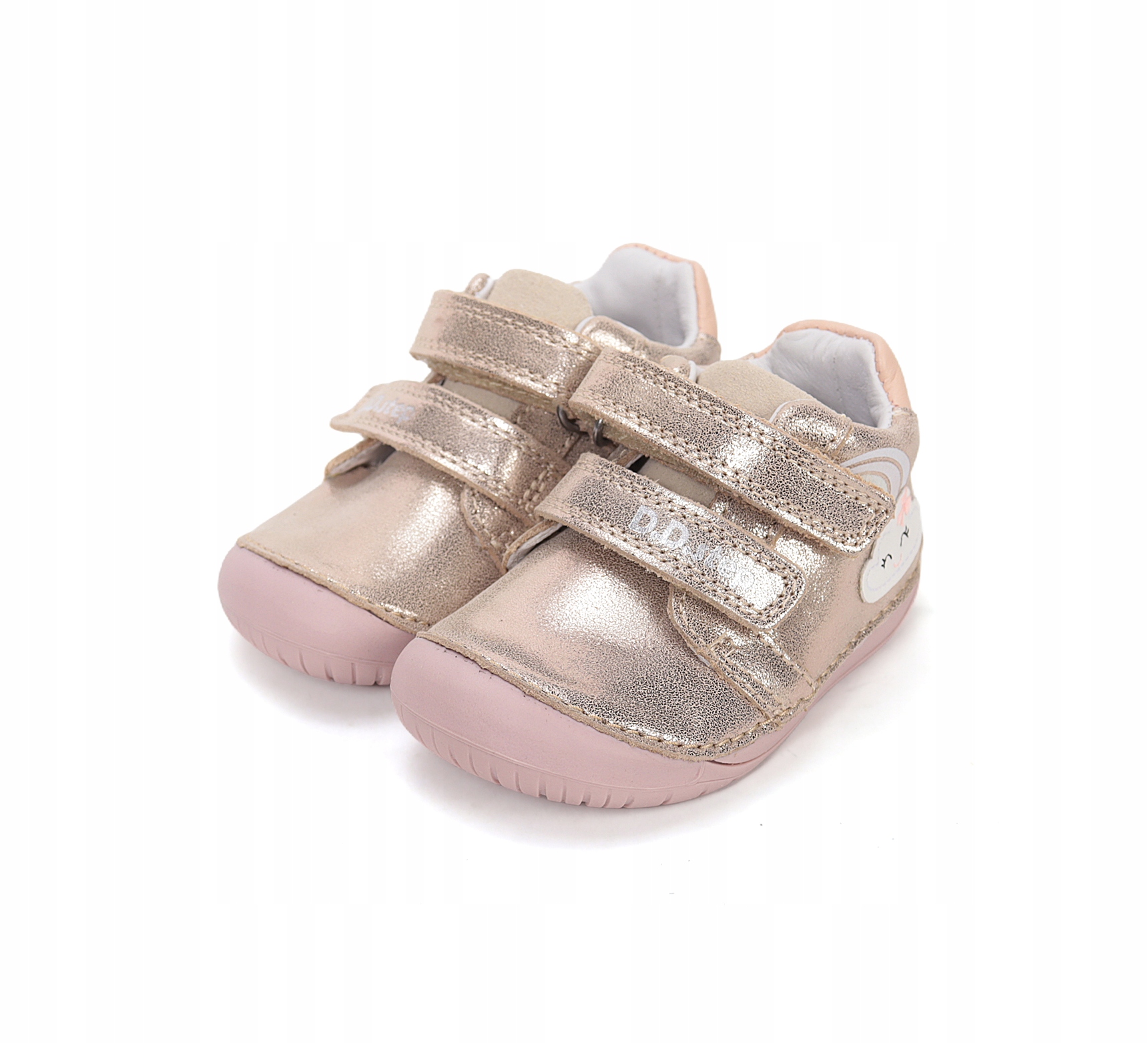 Buty dziecięce, skórzane DD step barefoot S070-61244A Gold 22