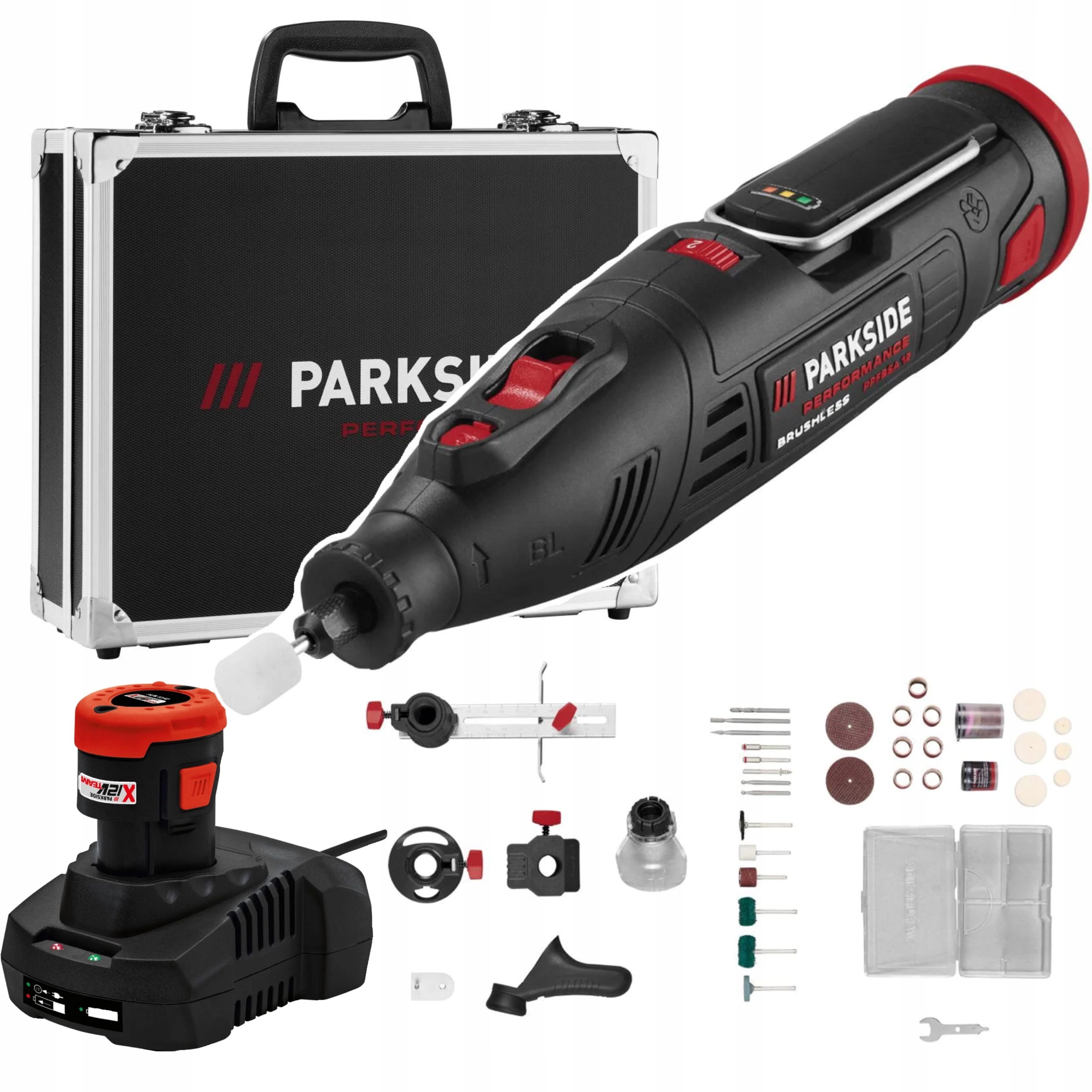 Parkside Performance Miniszlifierka Ppfbsa 12 B2 12V aku 2 Ah ładowarka