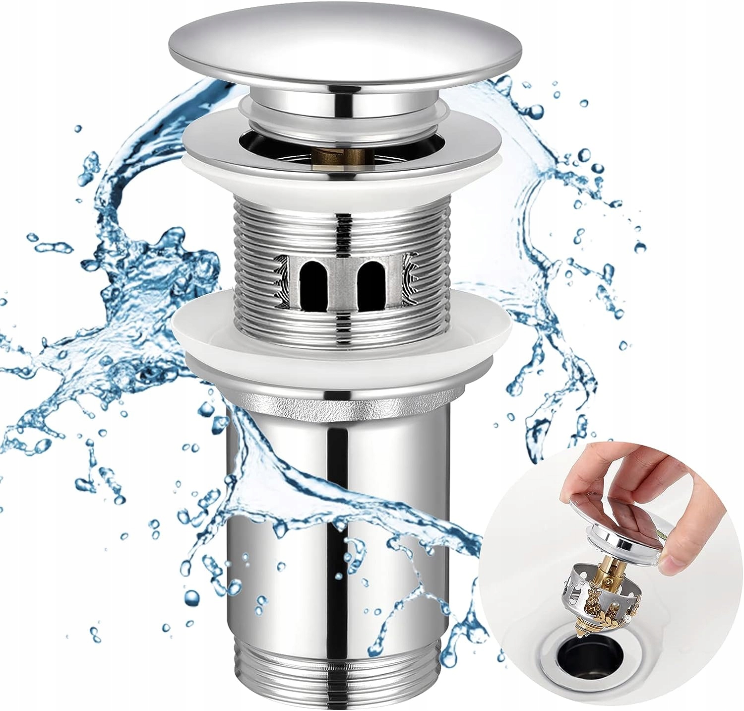 KOREK AUTOMATYCZNY SYFON Z PRZELEWWM typu klik-klak