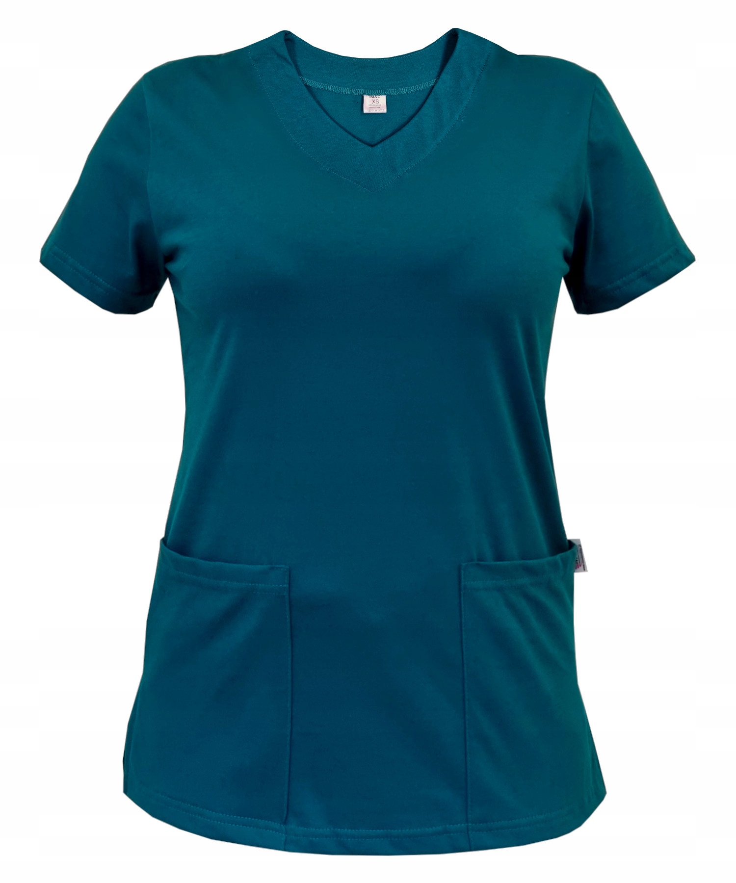 Bluza medyczna morska elastyczna bawełna roz. L