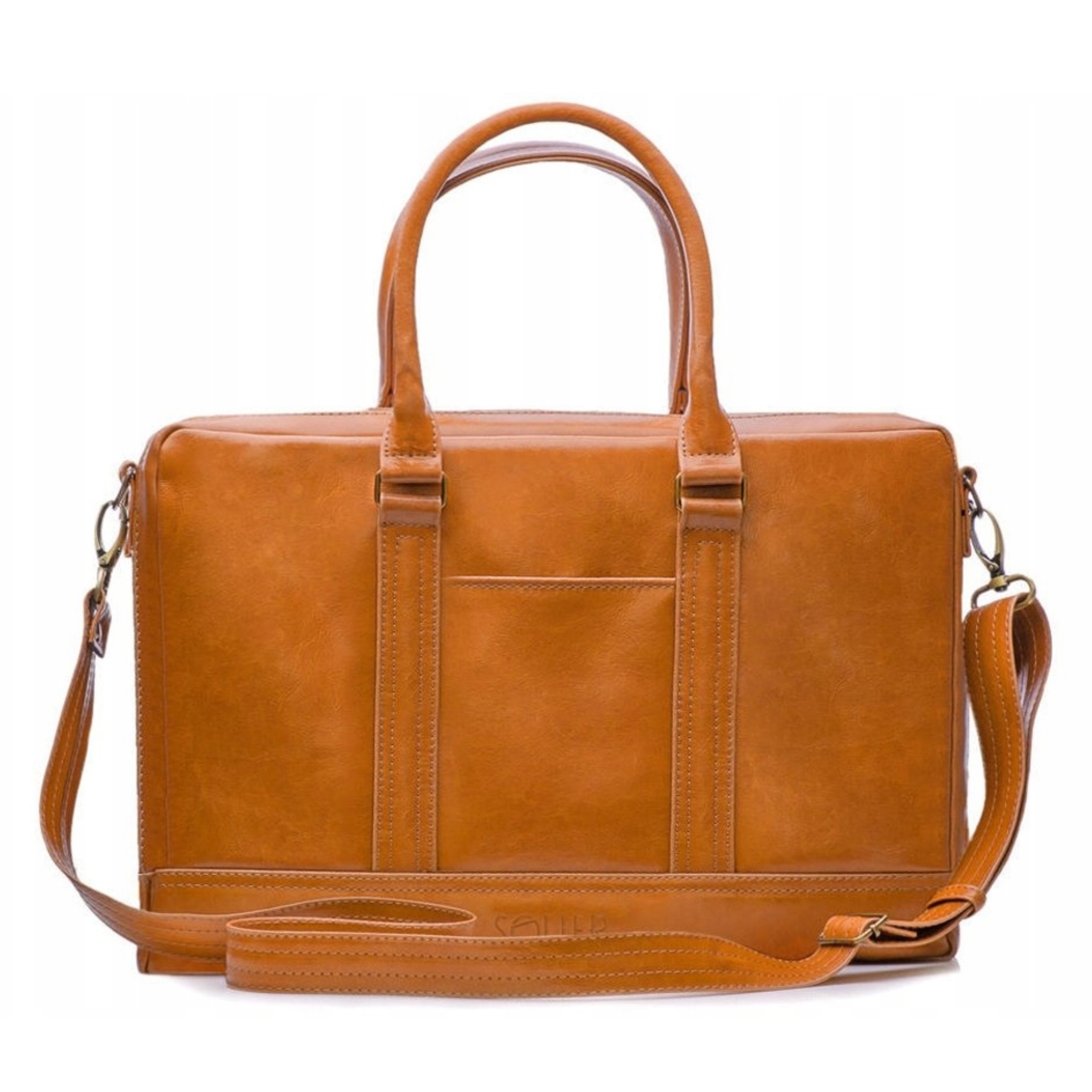 Taška na notebook 15,6 pánská přes rameno Kožená aktovka do práce Solier