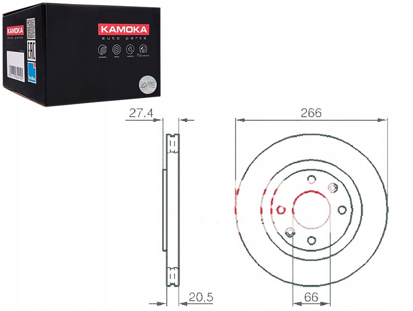 КОМПЛЕКТ ДИСК ГАЛЬМІВНИХ KAMOKA246w5 95632048 9