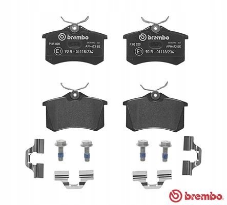 KLOCKI HAMULCOWE TYŁ P 85 020 BREMBO AUDI A1 Producent części Brembo
