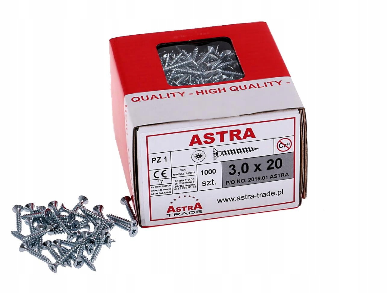 

Wkręt 3X20 /1000 Szt/ Astra