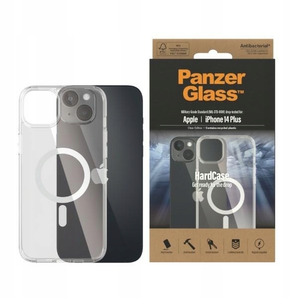 Antibakteriální Pouzdro PanzerGlass HardCase pro iPhone 14 Plus 15 Plus 6,7" MagSafe